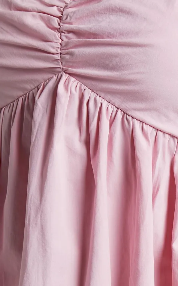 Showpo Vashti Mini Dress 8211 Puff Sleeve Sweetheart Dress In Light Pink Women Curve Clothes