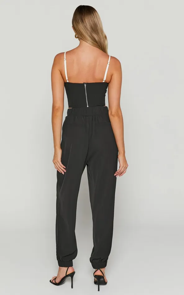 Showpo Victor Pants 8211 Elastic Waist Jogger Pant In Black Women Pants