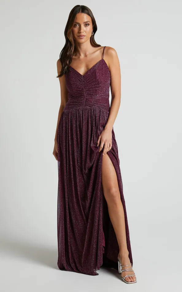 Showpo Vivienne Maxi Dress 8211 Sweetheart Ruched Bodice In Burgundy Women Dresses Showpo Vivienne Maxi Dress 8211 Sweetheart Ruched Bodice In Burgundy Women Dresses