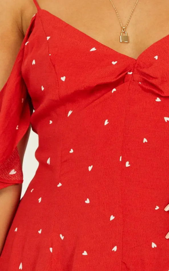 Showpo Whos To Know Playsuit In Red Print Women Rompers