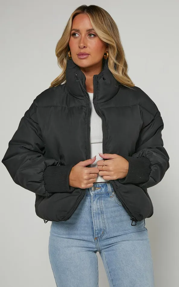 Showpo Windsor Jacket 8211 Puffer Jacket In Black Women Jackets and Coats