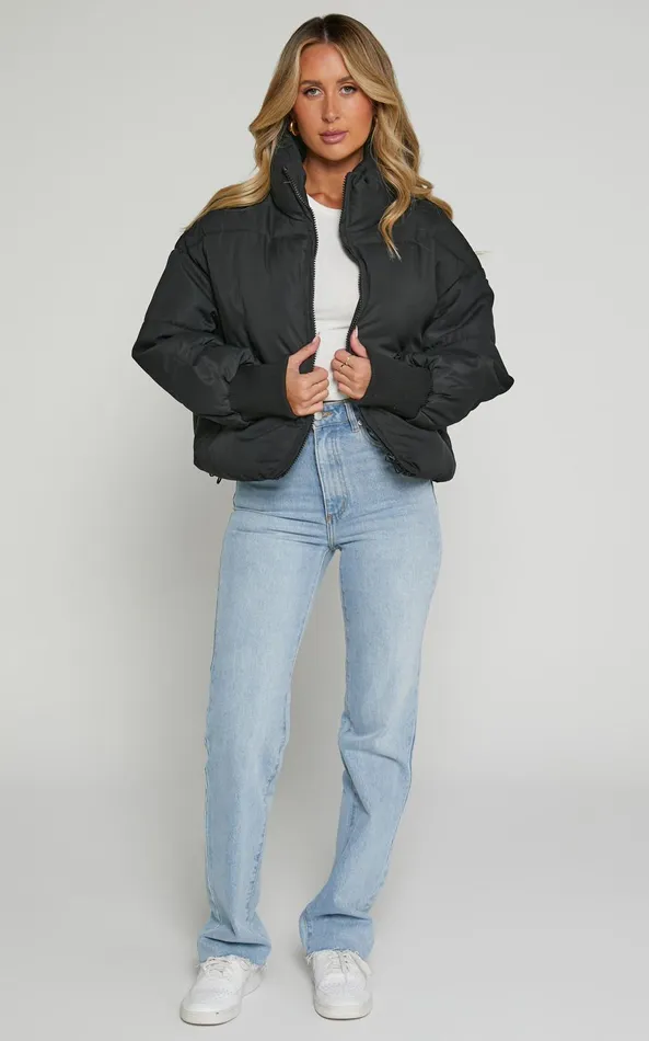 Showpo Windsor Jacket 8211 Puffer Jacket In Black Women Jackets and Coats
