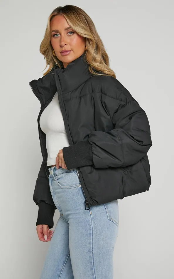 Showpo Windsor Jacket 8211 Puffer Jacket In Black Women Jackets and Coats