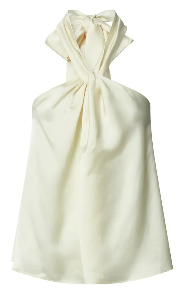 Showpo Yenvi Top 8211 Twist Halter Neck Top In Champagne Women Tops