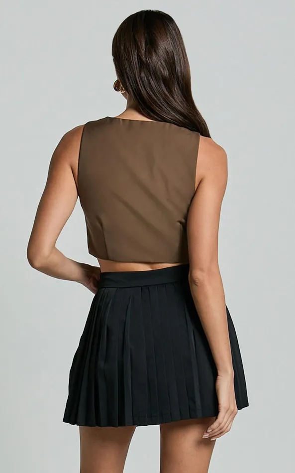Showpo Zoey Skirt 8211 Mini Pleated Skirt In Black Women Skirts