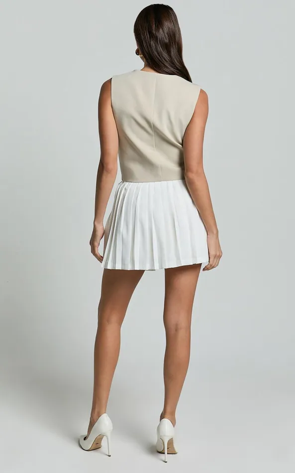 Showpo Zoey Skirt 8211 Mini Pleated Skirt In White Women Skirts