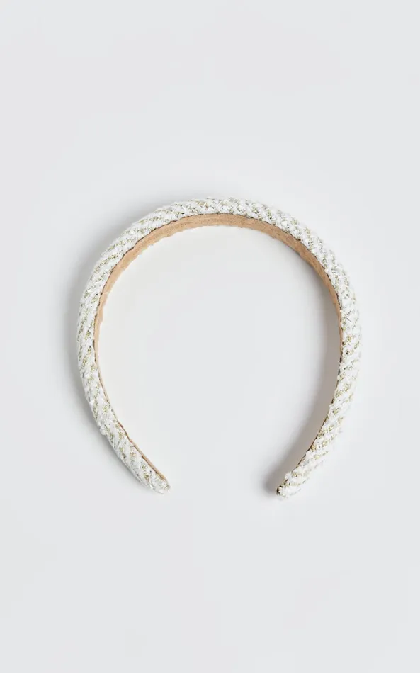 Showpo Zora Headband 8211 Tweed Detail Headband In Natural Women Hair