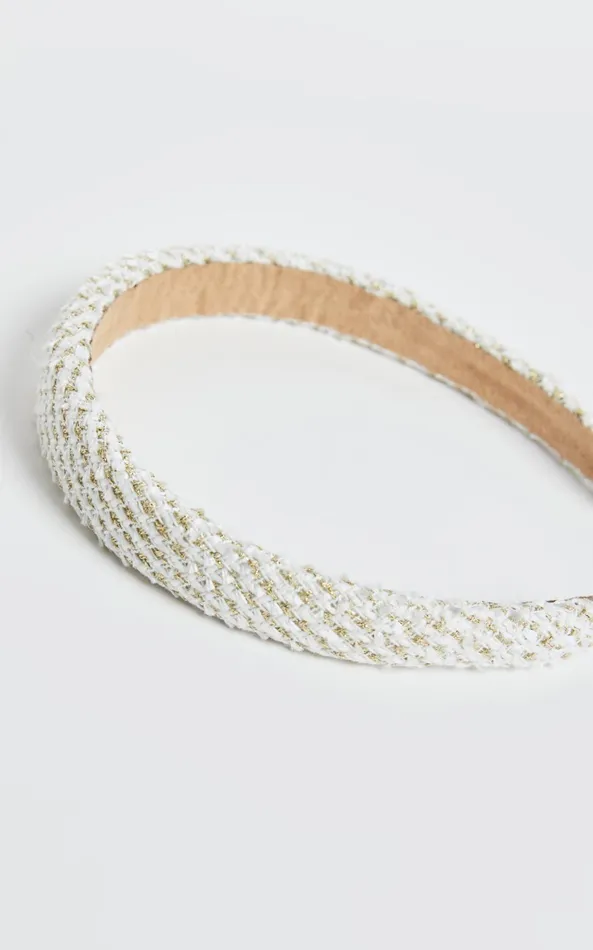 Showpo Zora Headband 8211 Tweed Detail Headband In Natural Women Hair