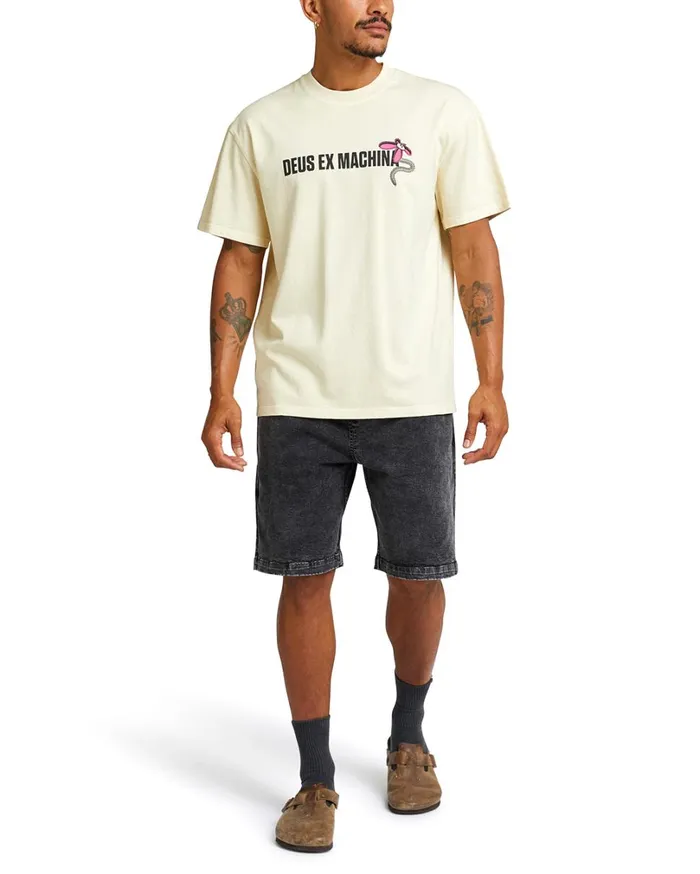 Surf Shop Tee 8211 Dirty White Men Deus Ex Machina Tees Surf Shop Tee 8211 Dirty White Men Deus Ex Machina Tees