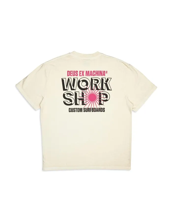 Surf Shop Tee 8211 Dirty White Men Deus Ex Machina Tees Surf Shop Tee 8211 Dirty White Men Deus Ex Machina Tees