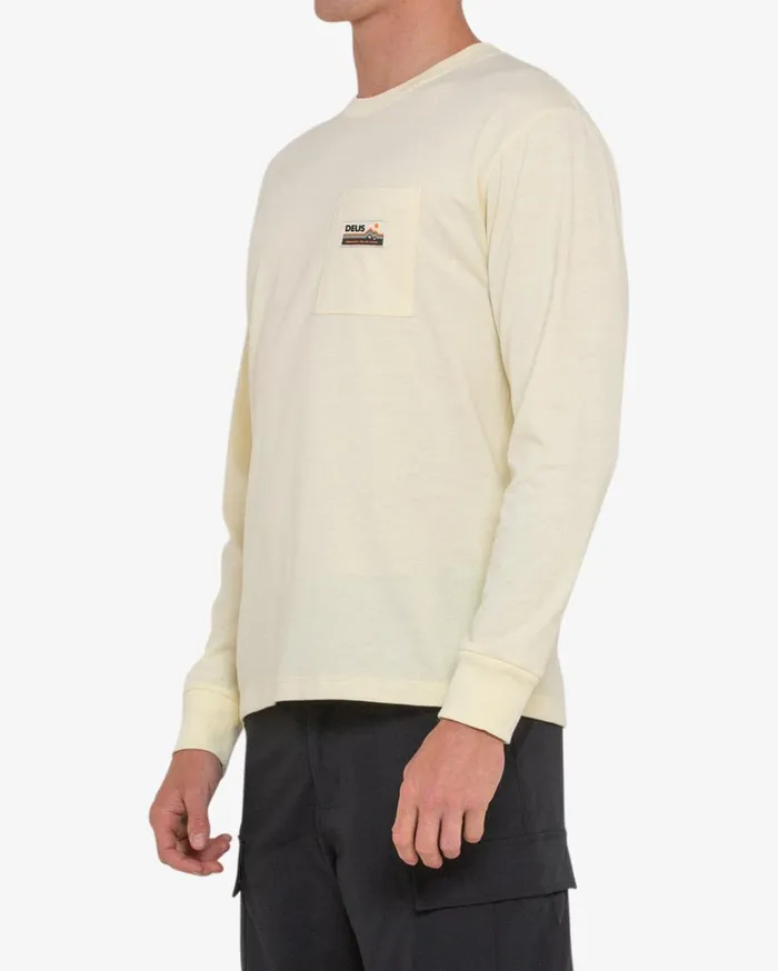 Tango Pocket Long Sleeve Tee 8211 Bone White Men Deus Ex Machina Tees Tango Pocket Long Sleeve Tee 8211 Bone White Men Deus Ex Machina Tees