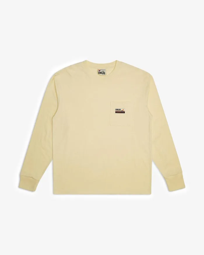 Tango Pocket Long Sleeve Tee 8211 Bone White Men Deus Ex Machina Tees Tango Pocket Long Sleeve Tee 8211 Bone White Men Deus Ex Machina Tees