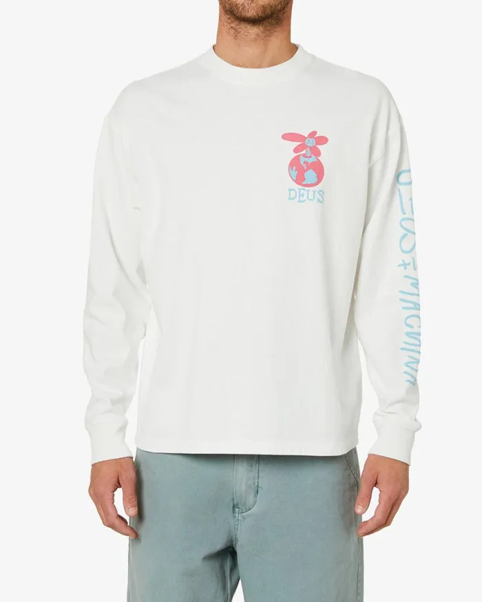 Thump Long Sleeve Tee 8211 Vintage White Men Deus Ex Machina Tees