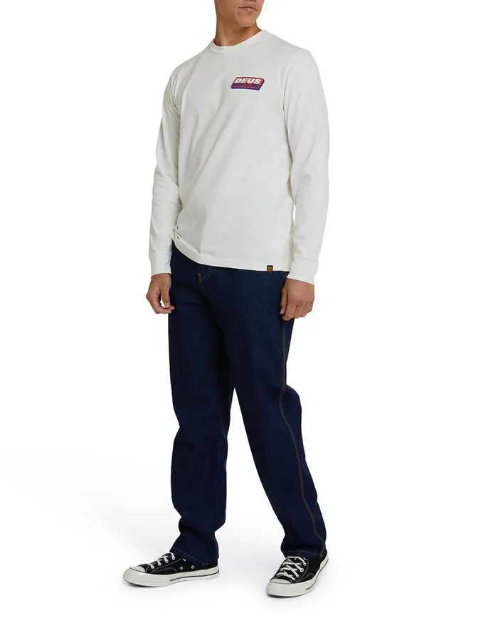 Top Time LS Tee 8211 Vintage White Men Deus Ex Machina Tees Top Time LS Tee 8211 Vintage White Men Deus Ex Machina Tees