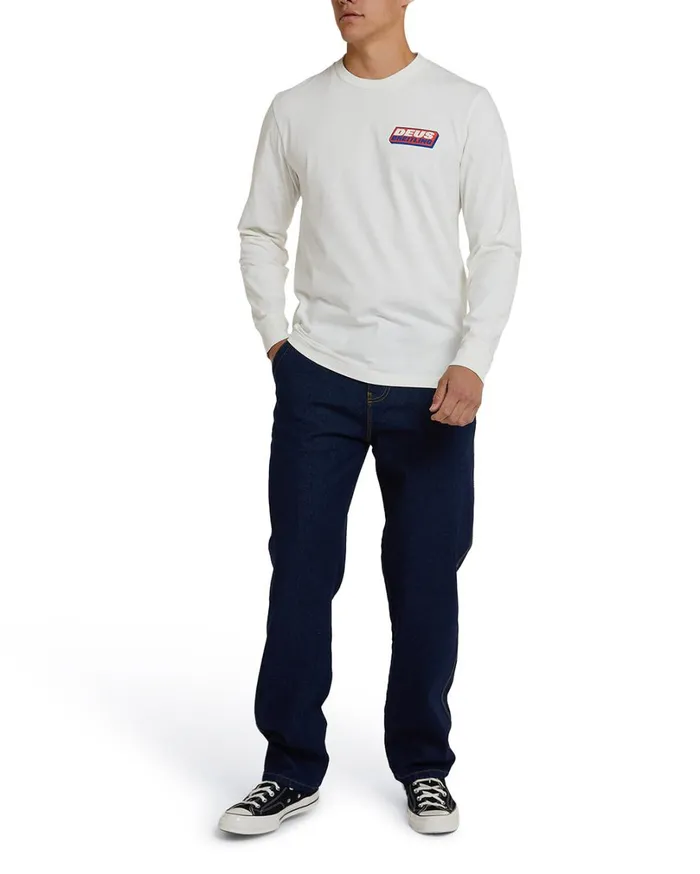 Top Time LS Tee 8211 Vintage White Men Deus Ex Machina Tees Top Time LS Tee 8211 Vintage White Men Deus Ex Machina Tees