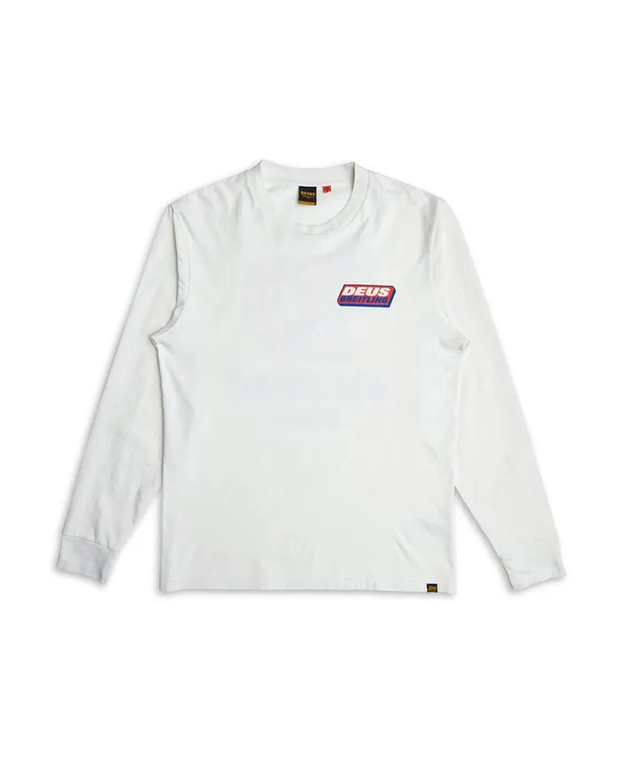 Top Time LS Tee 8211 Vintage White Men Deus Ex Machina Tees Top Time LS Tee 8211 Vintage White Men Deus Ex Machina Tees