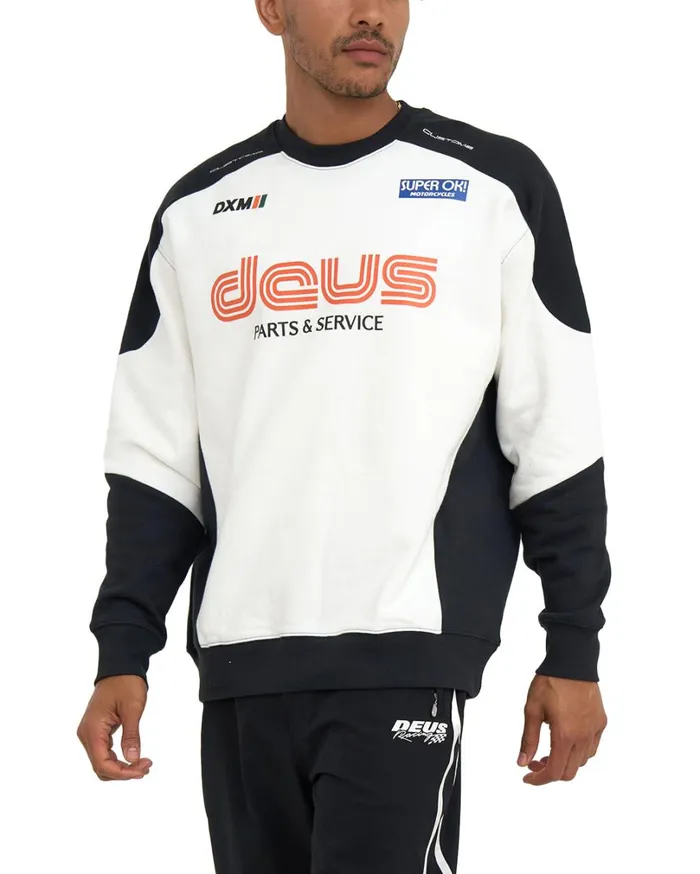 Touring Crew 8211 Vintage White Men Deus Ex Machina Hoodies and Sweaters