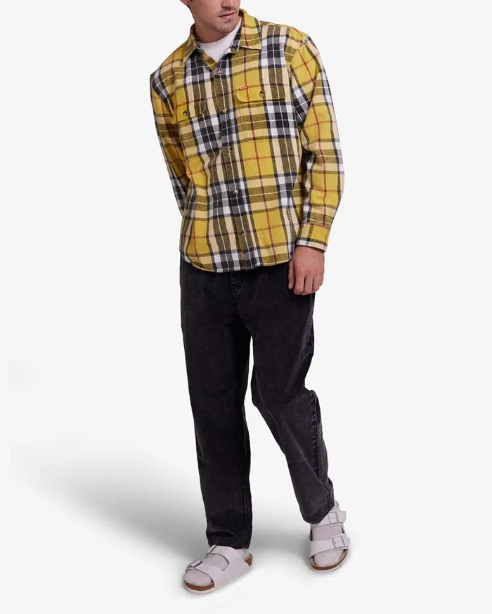 Vacay Check Shirt 8211 Lemon MenWomen Deus Ex Machina Shirts Vacay Check Shirt 8211 Lemon MenWomen Deus Ex Machina Shirts