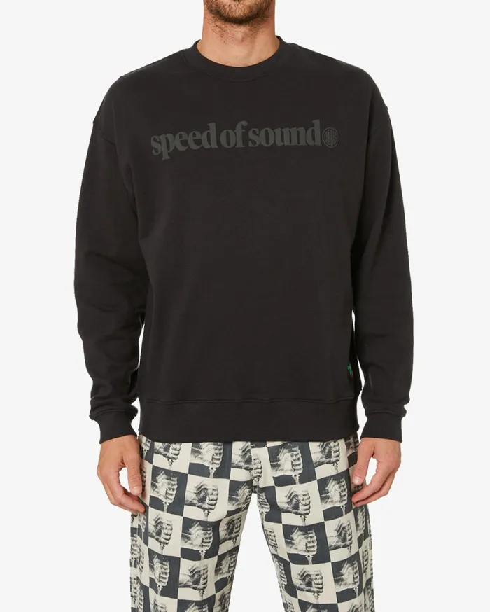 Velocity Crew 8211 Phantom Black Men Deus Ex Machina Hoodies and Sweaters