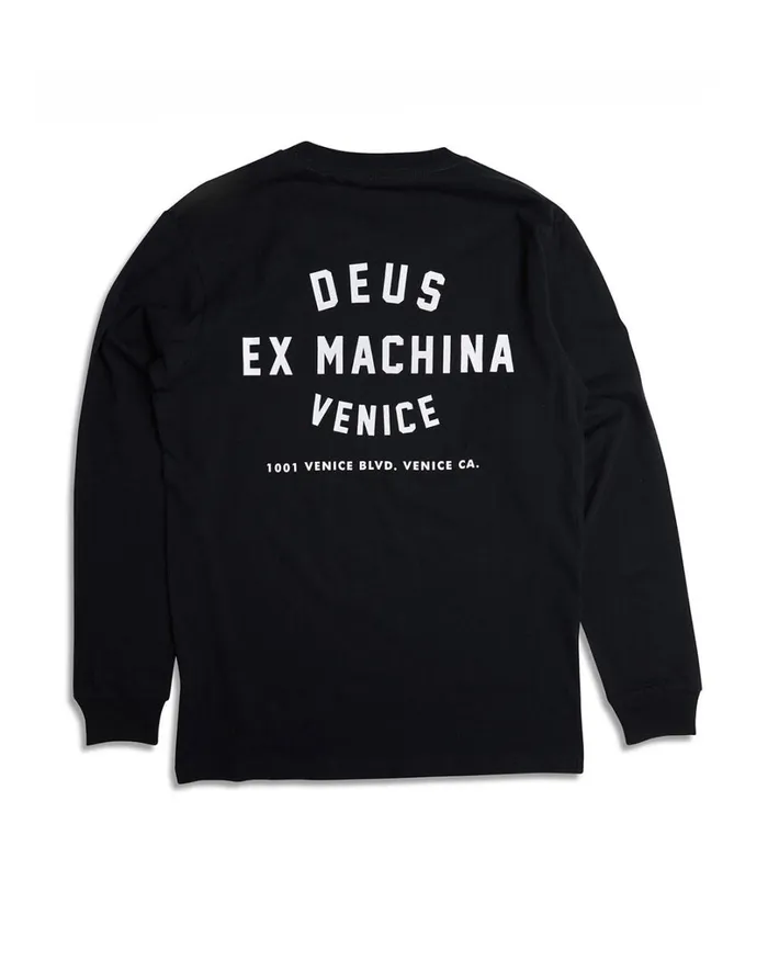 Venice Address Long Sleeve Tee 8211 Black Men Deus Ex Machina Classics Venice Address Long Sleeve Tee 8211 Black Men Deus Ex Machina Classics
