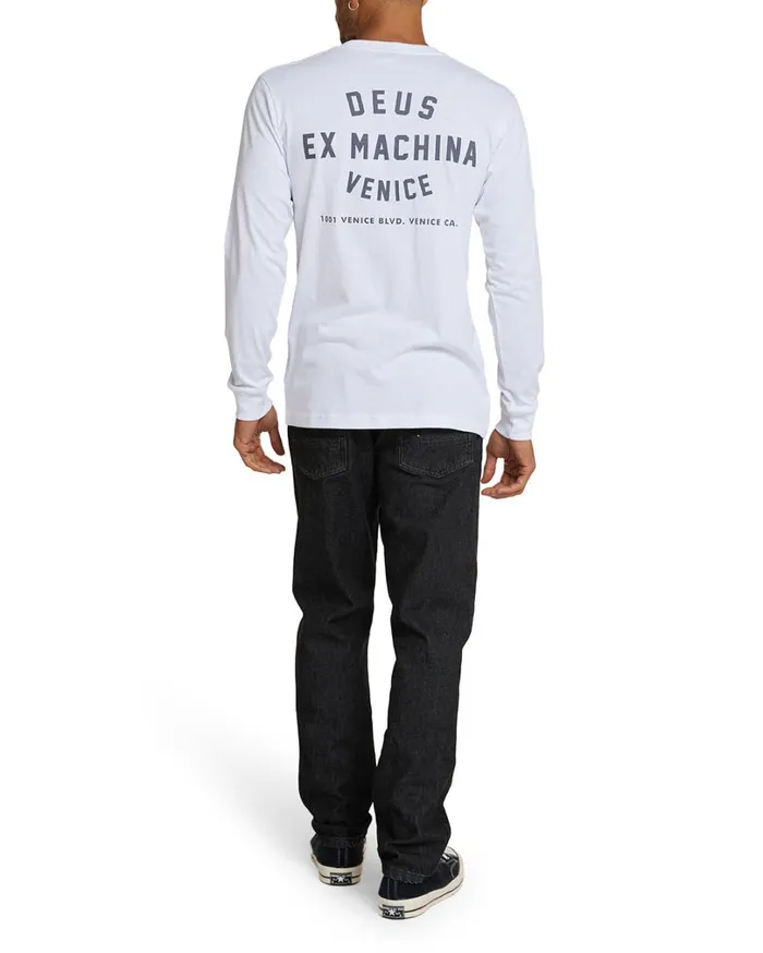 Venice Address Long Sleeve Tee 8211 White MenWomen Deus Ex Machina Tees Venice Address Long Sleeve Tee 8211 White MenWomen Deus Ex Machina Tees