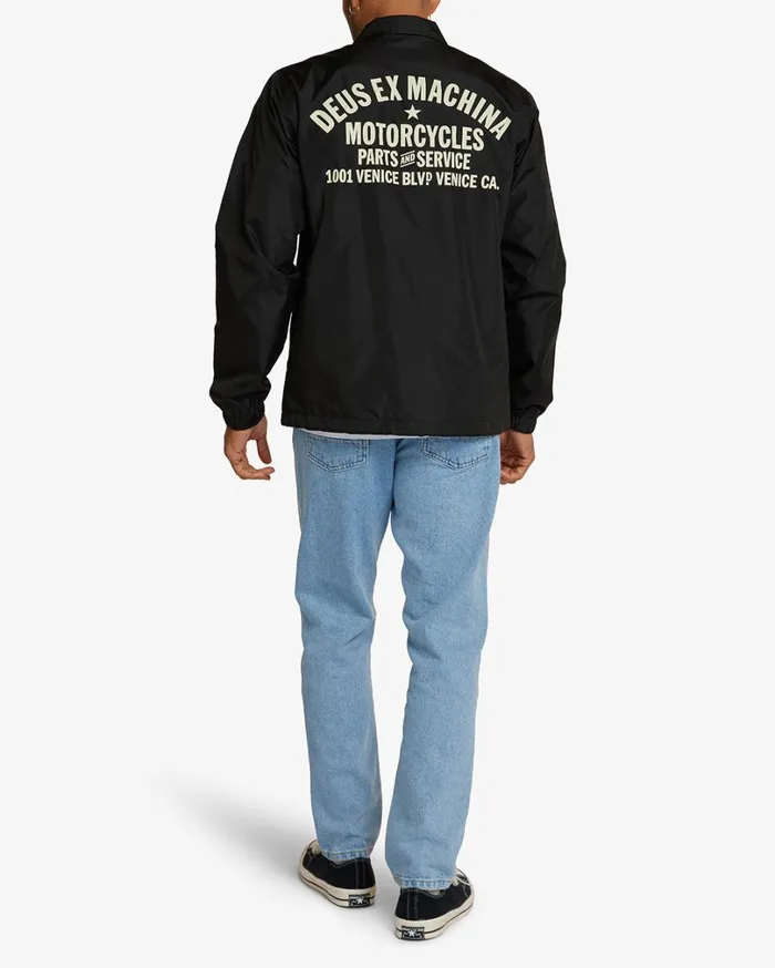 Venice Coach Jacket 8211 Black MenWomen Deus Ex Machina Classics Venice Coach Jacket 8211 Black MenWomen Deus Ex Machina Classics