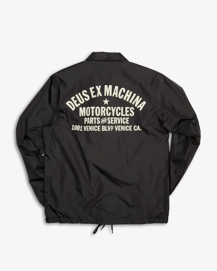 Venice Coach Jacket 8211 Black MenWomen Deus Ex Machina Classics Venice Coach Jacket 8211 Black MenWomen Deus Ex Machina Classics