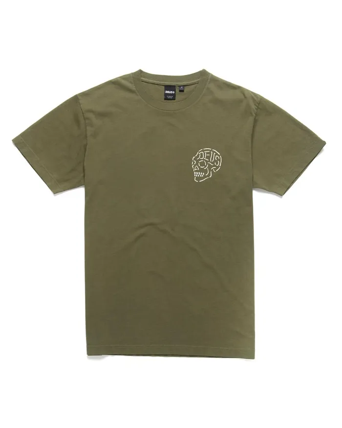 Venice Skull 8211 Forest Green Men Deus Ex Machina Tees