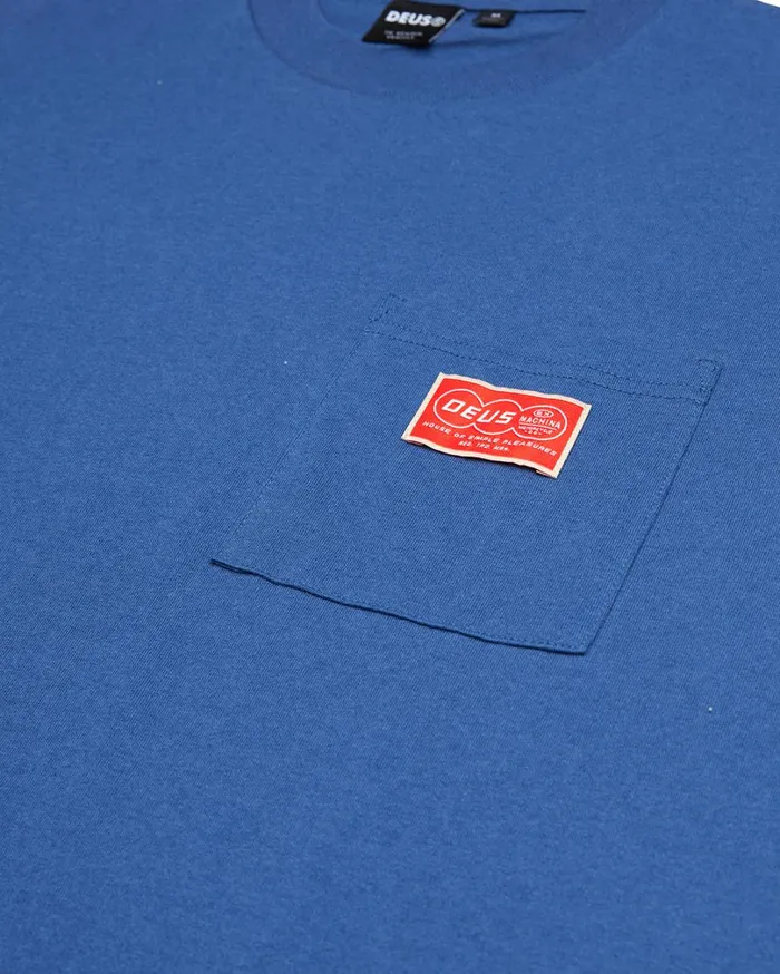 Venture Pocket Tee 8211 Dusty Blue Men Deus Ex Machina Tees Venture Pocket Tee 8211 Dusty Blue Men Deus Ex Machina Tees