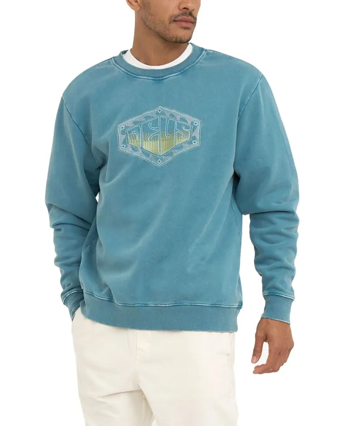 Wavepool Acid Crew 8211 Maui Blue Men Deus Ex Machina Hoodies and Sweaters