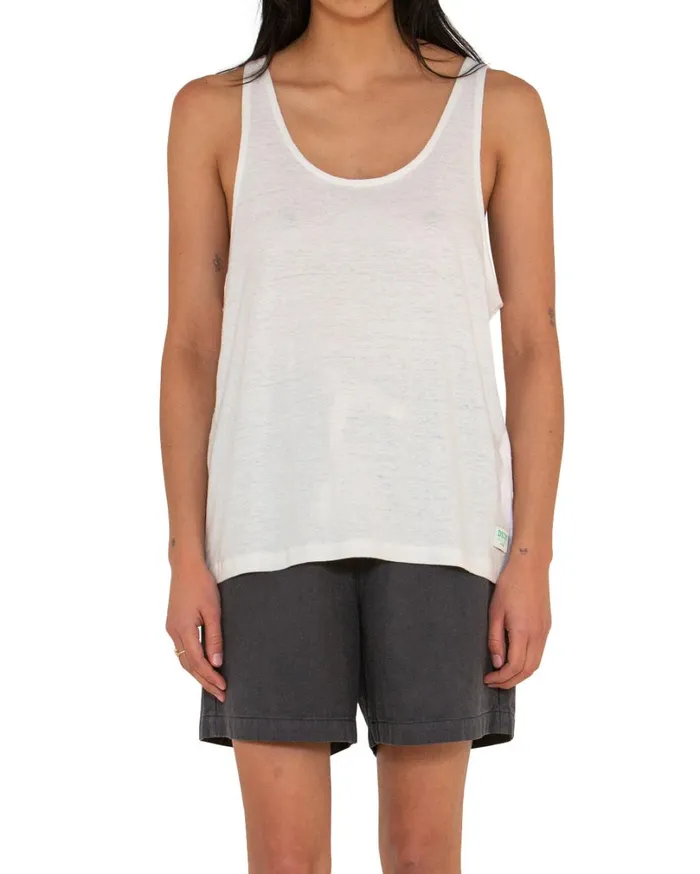 Waverley Tank Oversized Fit 8211 Dirty White Women Deus Ex Machina Tees