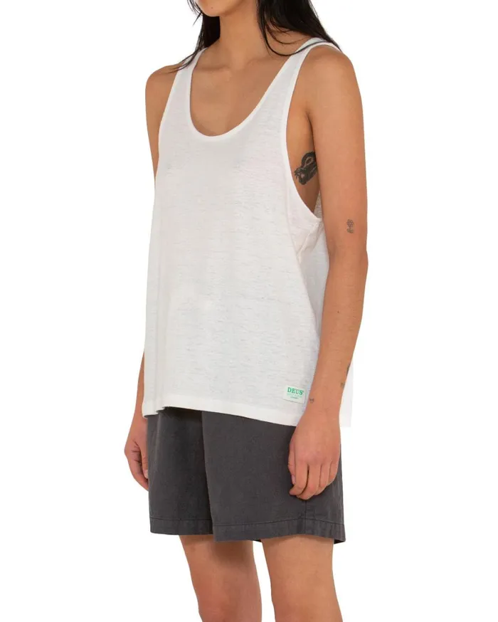 Waverley Tank Oversized Fit 8211 Dirty White Women Deus Ex Machina Tees Waverley Tank Oversized Fit 8211 Dirty White Women Deus Ex Machina Tees
