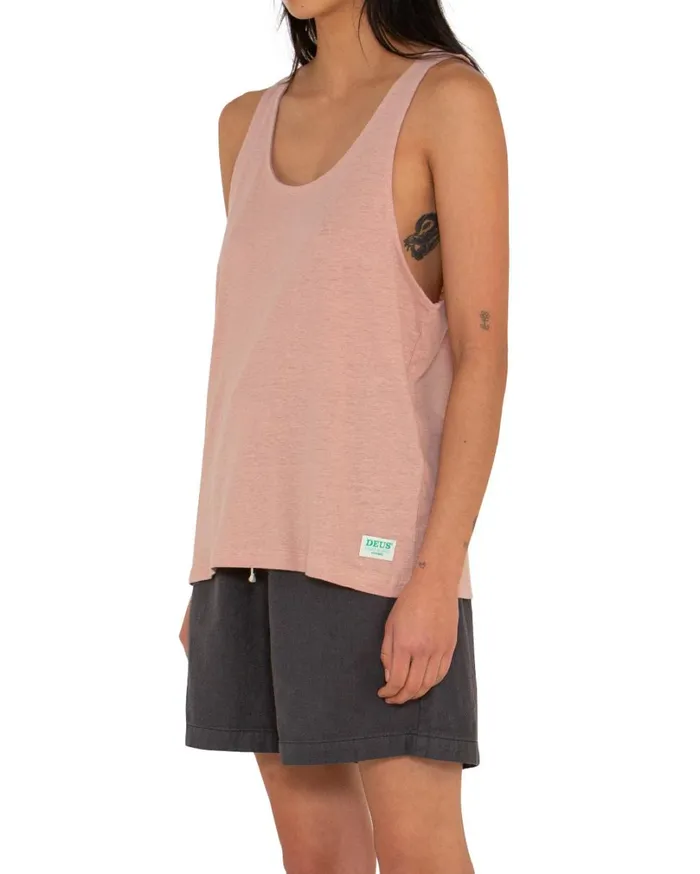 Waverley Tank Oversized Fit 8211 Dusty Pink Women Deus Ex Machina Tees Waverley Tank Oversized Fit 8211 Dusty Pink Women Deus Ex Machina Tees