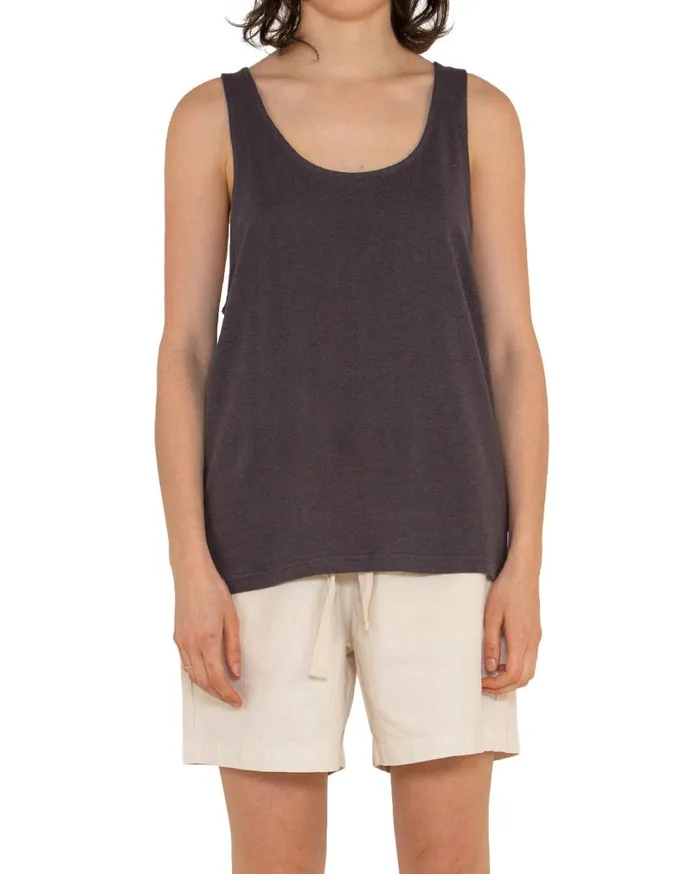 Waverley Tank Oversized Fit 8211 Shadow Grey Women Deus Ex Machina Tees