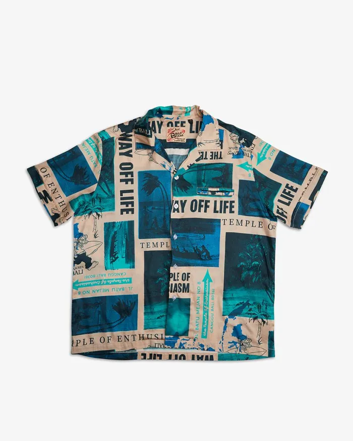 Way Off Shirt 8211 Lagoon Men Deus Ex Machina Shirts Way Off Shirt 8211 Lagoon Men Deus Ex Machina Shirts