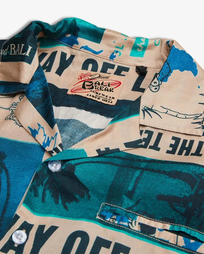 Way Off Shirt 8211 Lagoon Men Deus Ex Machina Shirts Way Off Shirt 8211 Lagoon Men Deus Ex Machina Shirts