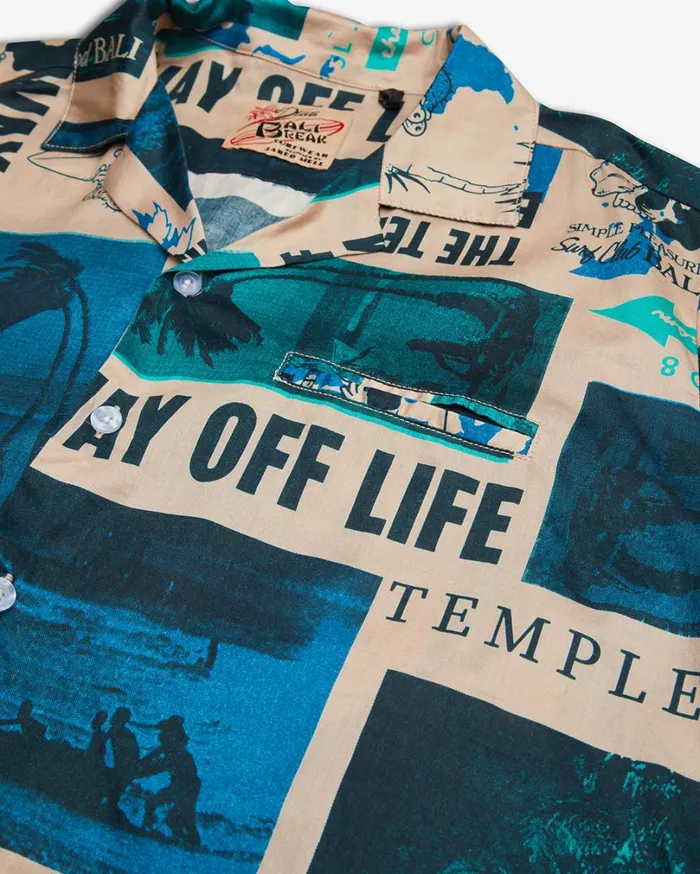 Way Off Shirt 8211 Lagoon Men Deus Ex Machina Shirts Way Off Shirt 8211 Lagoon Men Deus Ex Machina Shirts