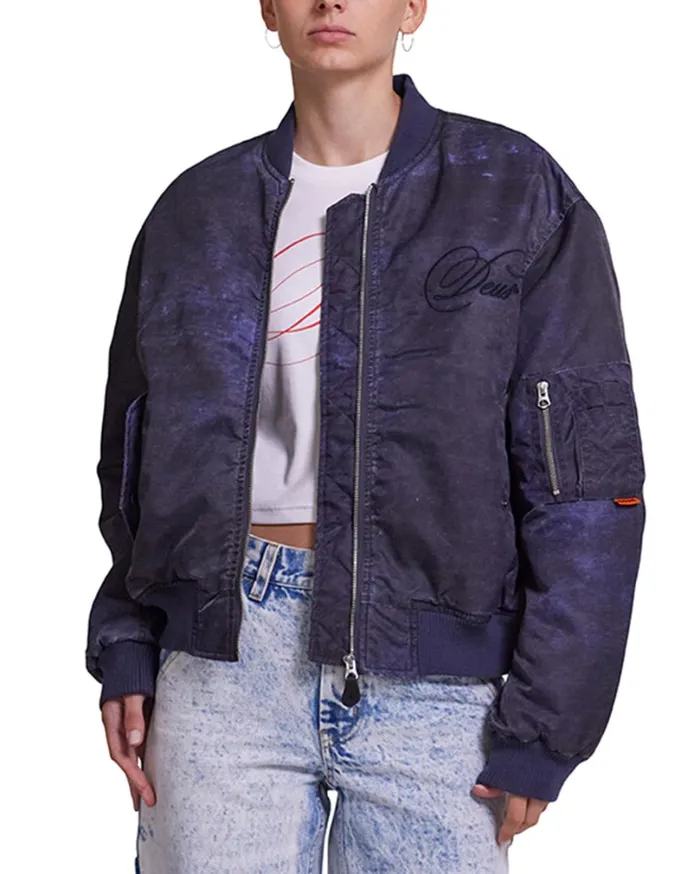 Wellness Acid Bomber 8211 Vintage Navy Women Deus Ex Machina Outerwear