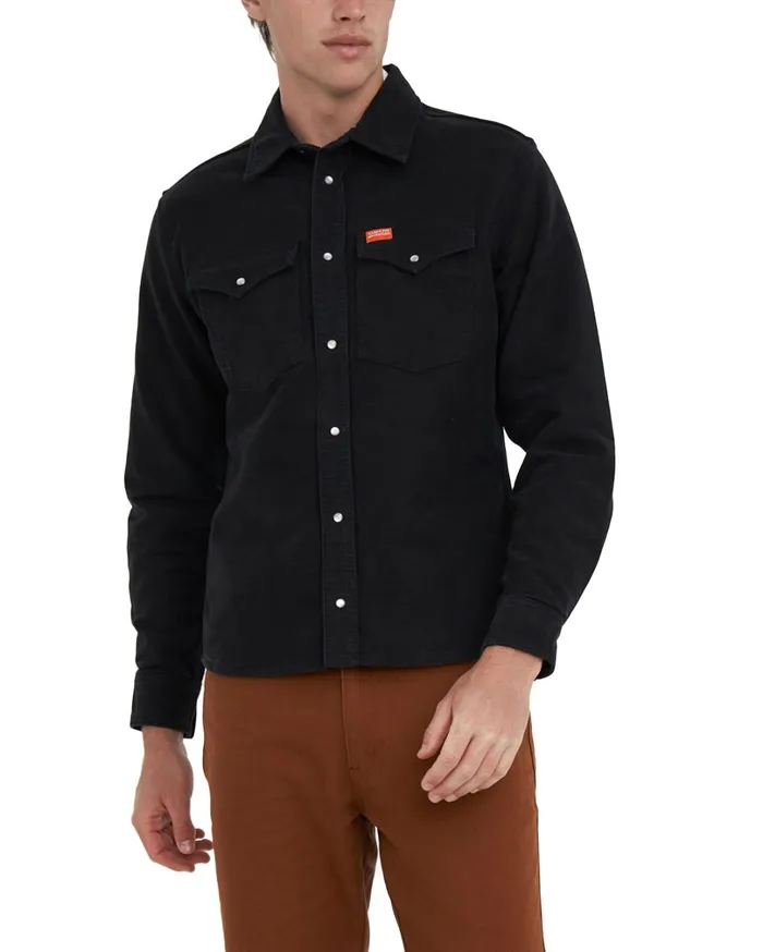 Western Moleskin Shirt 8211 Black Men Deus Ex Machina Shirts