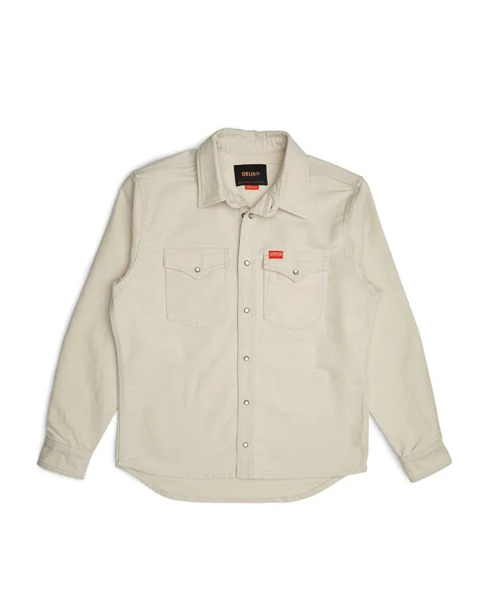 Western Moleskin Shirt 8211 Dirty White Men Deus Ex Machina Shirts Western Moleskin Shirt 8211 Dirty White Men Deus Ex Machina Shirts