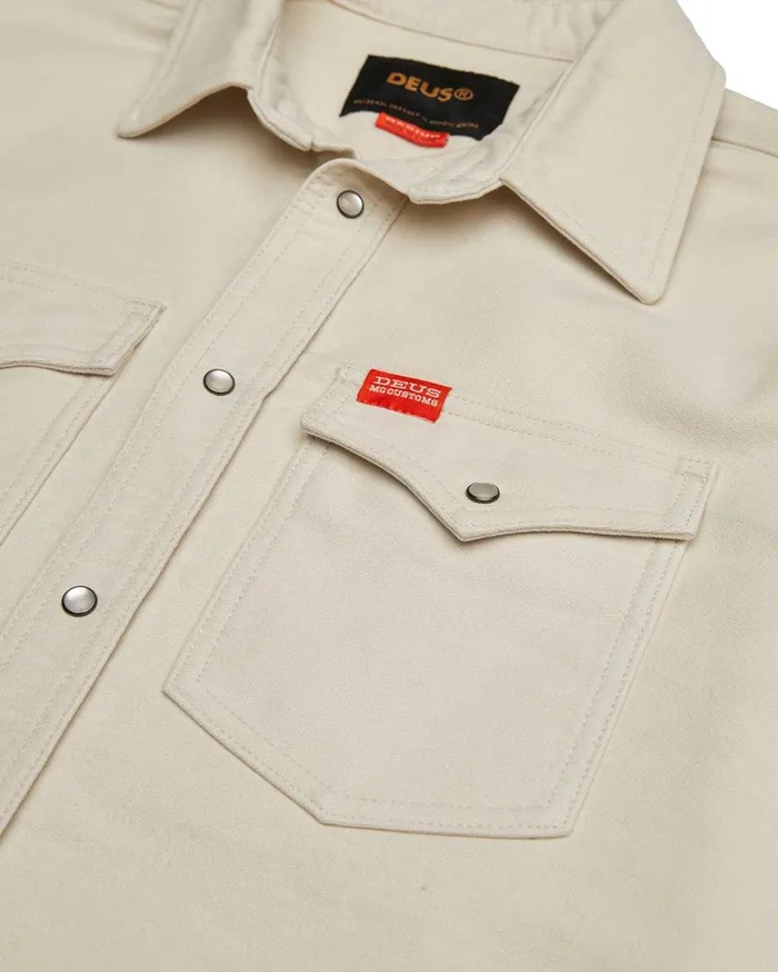 Western Moleskin Shirt 8211 Dirty White Men Deus Ex Machina Shirts Western Moleskin Shirt 8211 Dirty White Men Deus Ex Machina Shirts