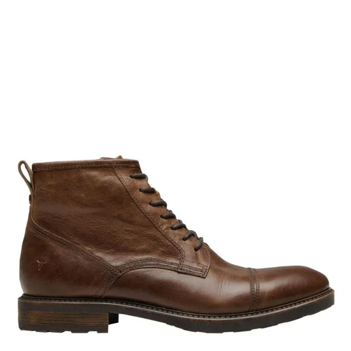 Windsor Smith Boots Men ABEL DARK BROWN LEATHER BOOTS