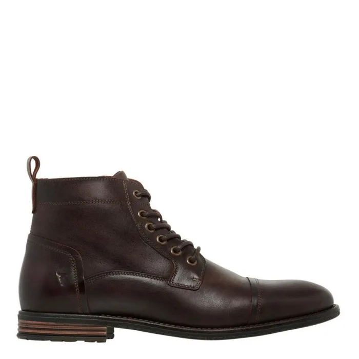 Windsor Smith Boots Men AIDAN DARK BROWN LEATHER BOOTS