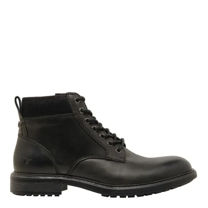 Windsor Smith Boots Men BEAU BLACK LEATHER BOOTS