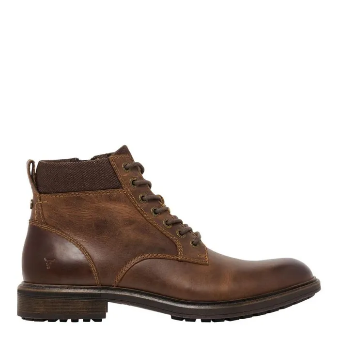 Windsor Smith Boots Men BEAU DARK BROWN LEATHER BOOTS