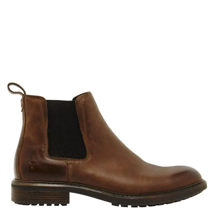 Windsor Smith Boots Men BECKETT DARK BROWN LEATHER BOOTS