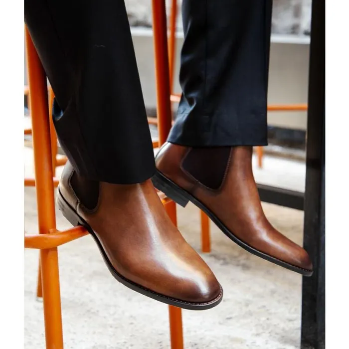 Windsor Smith Boots Men DANIELE DARK BROWN LEATHER BOOTS