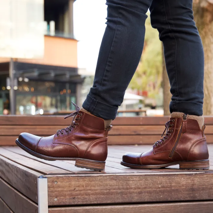 Windsor Smith Boots Men FEVERR COGNAC LEATHER BOOTS Windsor Smith Boots Men FEVERR COGNAC LEATHER BOOTS