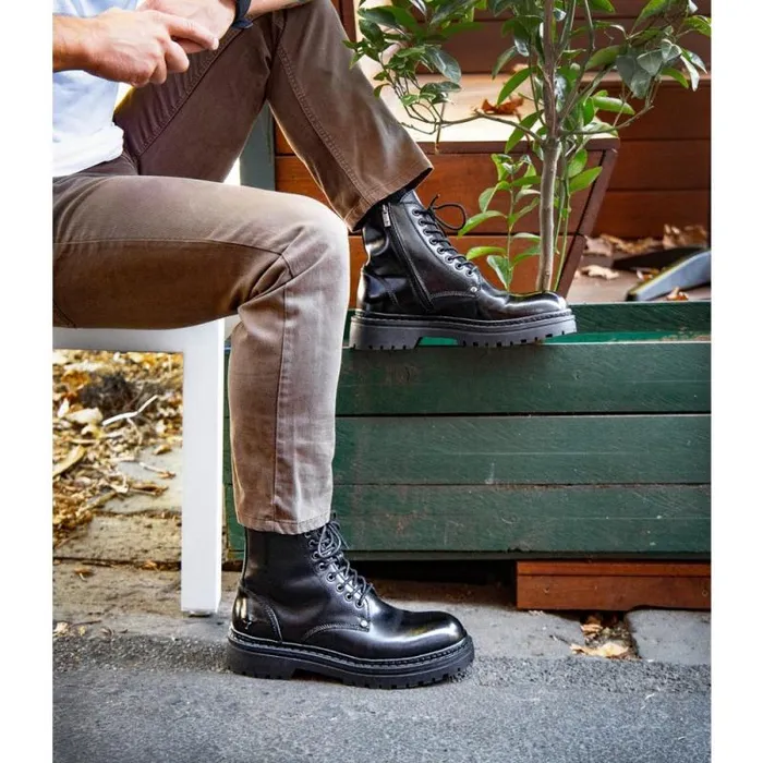 Windsor Smith Boots Men HUNTER BLACK LEATHER BOOTS Windsor Smith Boots Men HUNTER BLACK LEATHER BOOTS