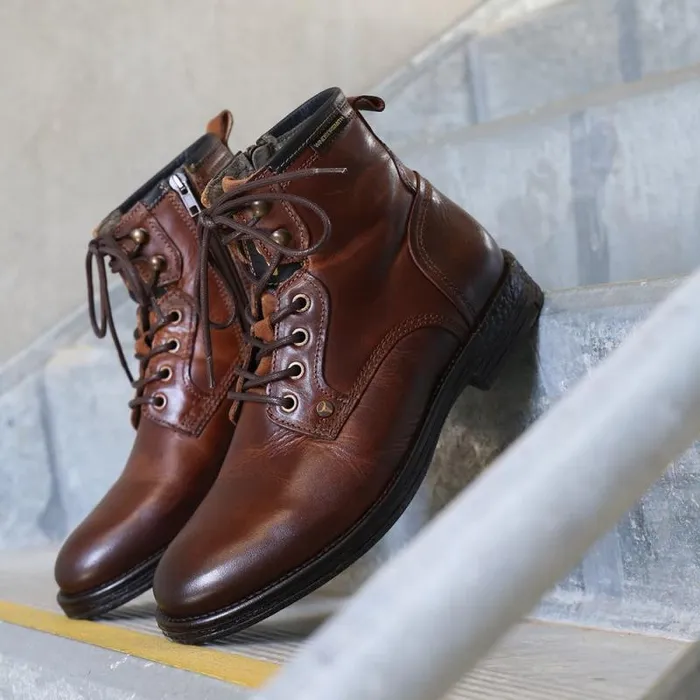 Windsor Smith Boots Men JUSTIN COGNAC LEATHER BOOTS
